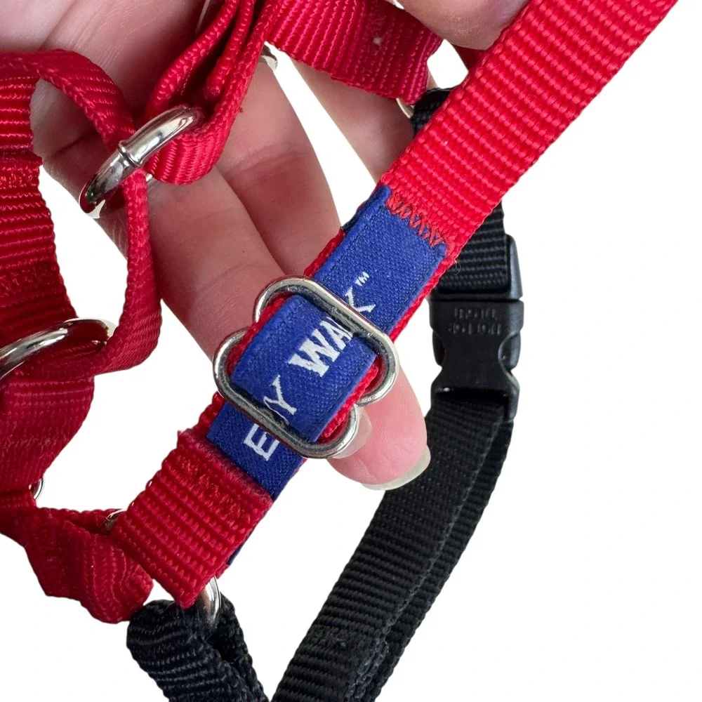 Premier Easy Walk Dog Harness Red Black Adjustable Pet Walking Size S